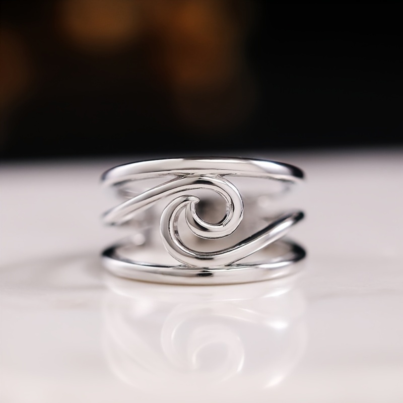 Women's Small Mouse Loop Open-Front Ring, Everyday Fashion
